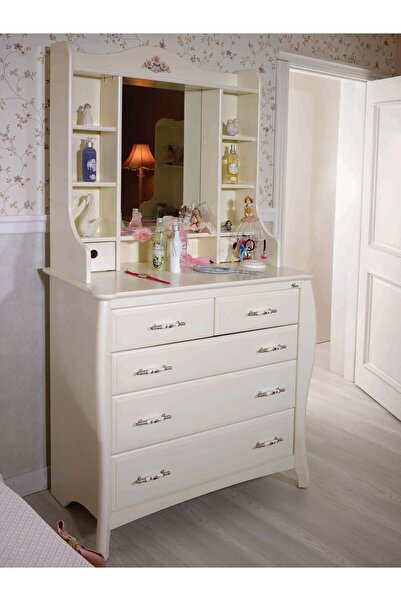 Meltem Prestij Krem Genç Odası Şifonyer