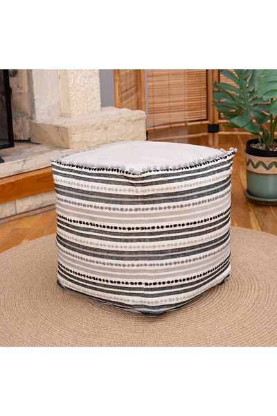 dekorist Pouf Hocker, Pouf Outdoor, Orientalischer Sitzbereich Outdoor Pouf, Stehstuhl, Boho Hocker für