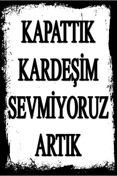 hediyeniburadabul Γραπτή ρετρό ξύλινη αφίσα