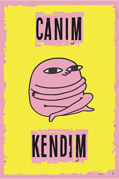 hediyeniburadabul Γραπτή ρετρό ξύλινη αφίσα