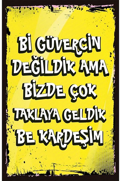 hediyeniburadabul Poster retro din lemn scris