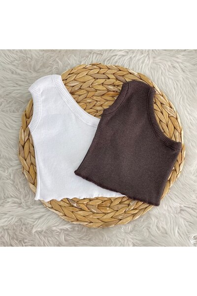 AKİF GİYİM Single Arm Crop Set - Pack of 2