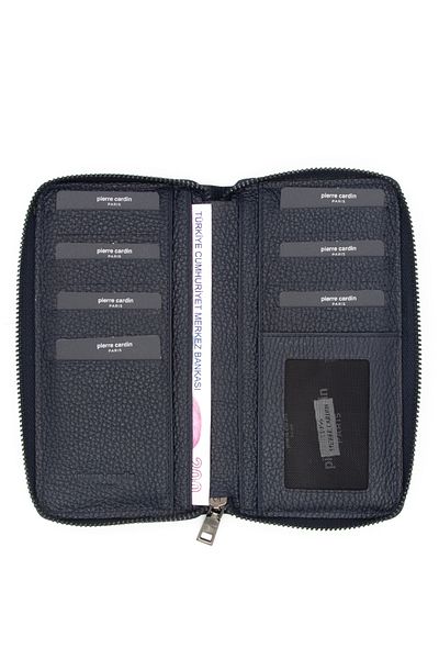 Pierre Cardin Navy Blue Unisex Floater Leather Wallet - FT11056