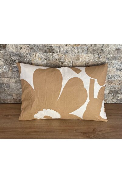 ELFHOME طقم وسادة مكون من قطعتين بنقشة زهور بنية