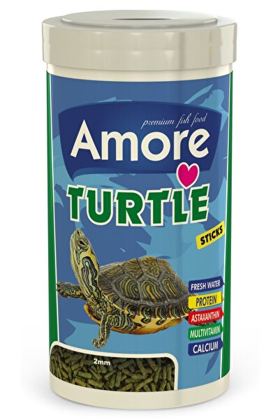 AMORE Turtle Green Sticks 1000ml, Rose 250ml Su Kaplumbağası Yemi Ve Vitamin