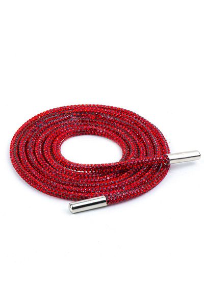 AiryFooT Crystal Stone Shoelaces 100 cm 1 Pair (RED)