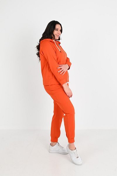 Koza Butik Дамски анцуг с цип и щампи с камъни голям размер - 8037-24