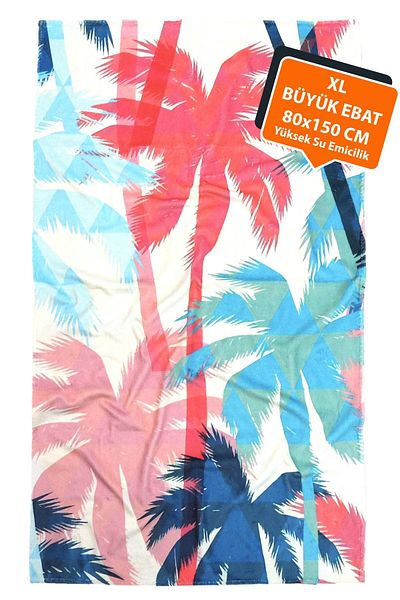 HAMUR Beach Towel Palm Coral 80x150 cm E43pr0650035hm