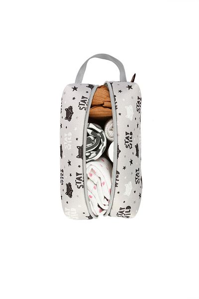 HAMUR Zippered Dirty Clean And Wet Dry Baby Laundry Clothes Outfit Multi-Purpose Makeup Bag Fox