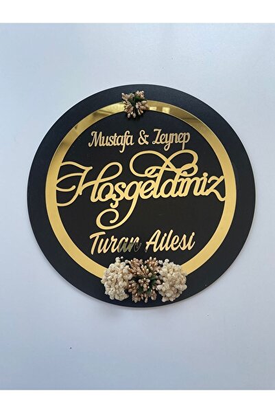 Genel Markalar Gold Aynalı Pleksi Kapı Süsü Isimli İ