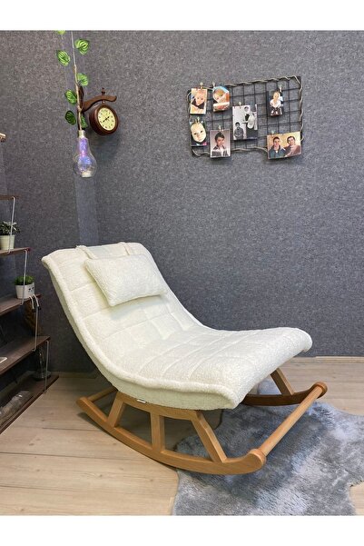 Asedia Miskin Naturel Teddy Krem Sallanan Sandalye Dinlenme Emzirme Baba Tv O...