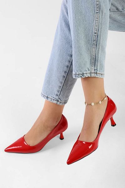 SOLMAZ JAVİER RED Patent Leather STILETTO