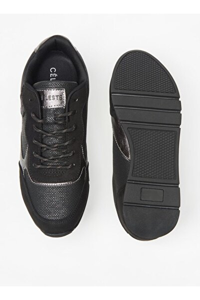 Celeste Women's Textured Low Ankle Sneakers with Lace-Up Closure