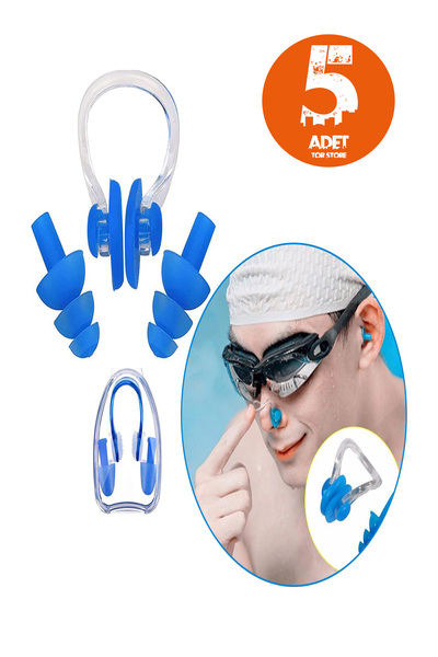 Tor Store 5'li Set Profesyonel Su Ve Ses Geçirmez Tıkaç Kulak ve Burun Tıpası...