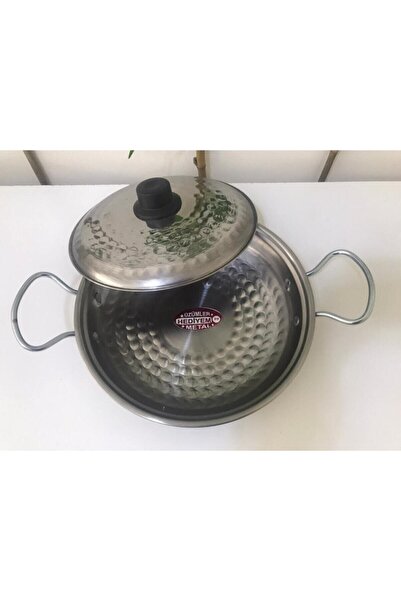 ÜZÜM ÇELİK Sheet Roasting Pan with Lid, Stainless Chrome Roasting Pan 25 Cm