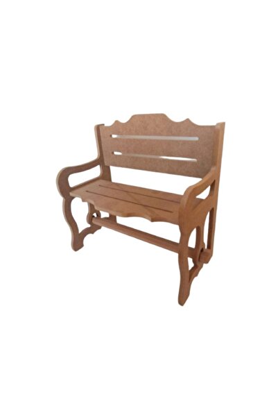 Hobi Dünya Kahverengi Ahşap Boyanabilir Ham Mdf Bank Havluluk Model No:3