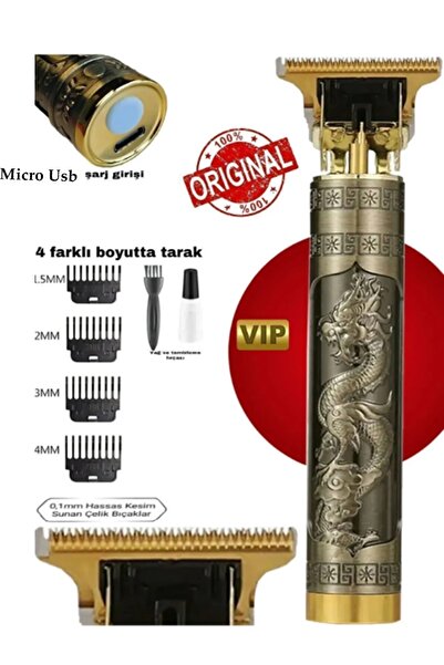 gaman Usb Şarjlı Dragon Profesyonel Saç Sakal Ense Çizim Tüm Vücut Tüyü Lazer...