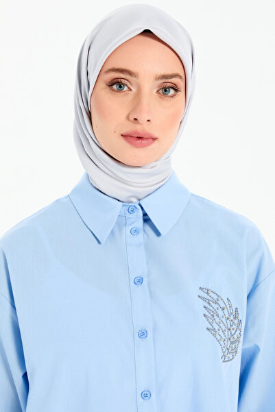 scarfella وشاح تويل رقمي - لون سادة