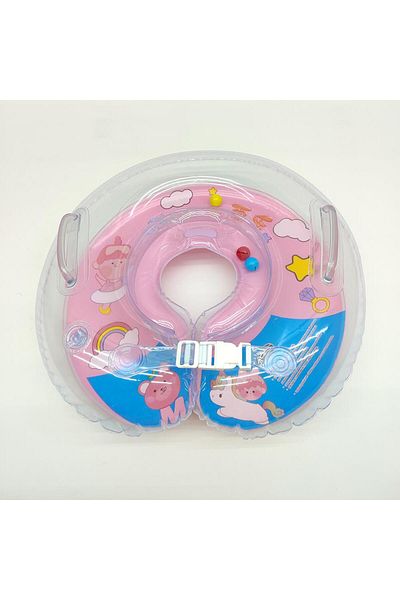 Kelebek Oyuncak Seasun Pink Rainbow Themed Baby Swimming and Pool Neck Ring