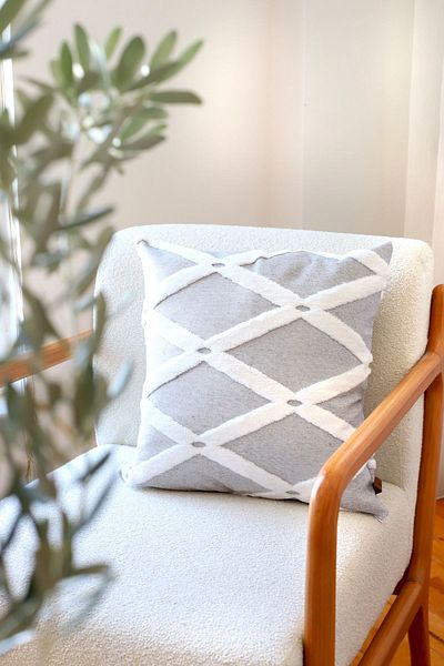 HAMUR Husă de pernă cu model Bohemian Special Design Punch Punch Bella Grey