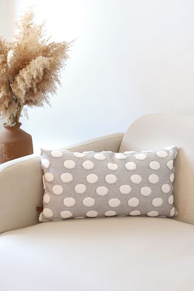 HAMUR Bohémský speciální design Punch Punch Pattern Dekorativní obdélníkový potah na polštář Šedý