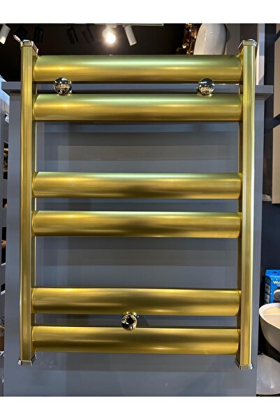 İSAOĞLU YAPI Mat Gold Havlupan 50*70 Ölçü Vanalar Dahil Set Banyo Havlupanı M...