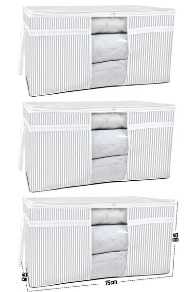 abnturk وسادة نافذة 75x40x40 3 قطع مصنوعة من قماش تيلا