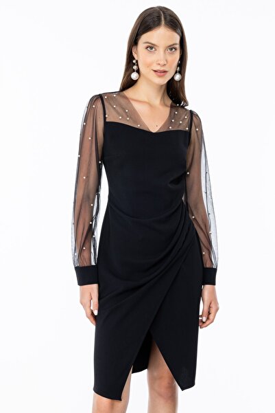 Ekol Tül Boncuk Kol ELbise