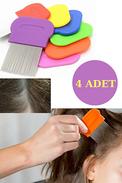 Uniquem 4 Adet 32 Dişli Bit Pire Tarağı Taşınabilir Sirke Pire Temizleme Tarağı