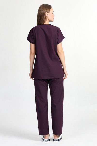 BAŞAK Unisex Murdum Bumbac Lycra Manșon Liliac Asistentă și Doctor Jersey - Uniforma de spital