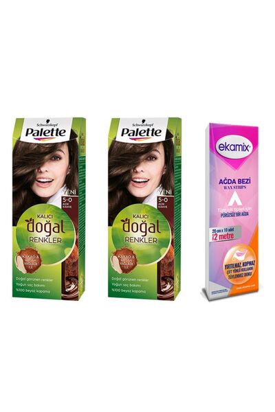 Palette Doğal Renkler Saç Boyası 5-0 Açık Kahve 2 Adet
