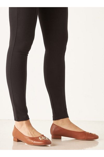 Celeste Women's Logo Accent Slip-On Shoes with Block Heels