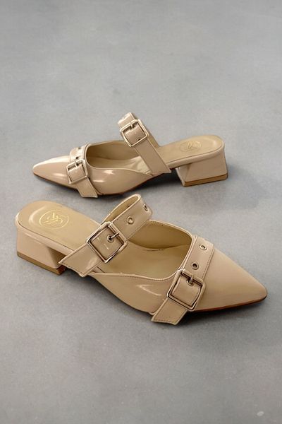 Stil Girl Lucia Tan Patent Leather - Elegant and Stylish Troquet Banded Women's Mary Jane Shoes