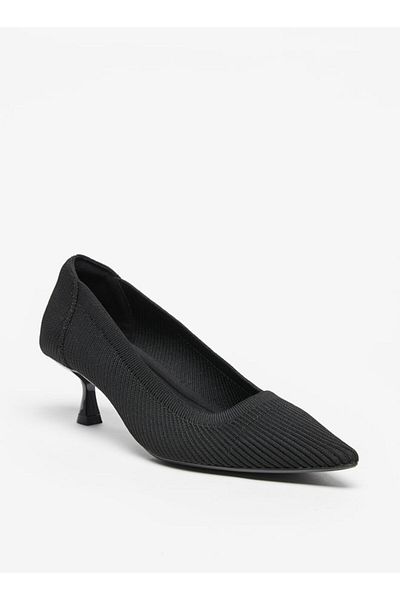 Celeste Women's Textured Slip-On Pumps with Kitten Heels