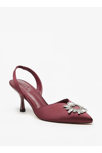Celeste Women's Embellished Slingback Shoes with Stiletto Heels