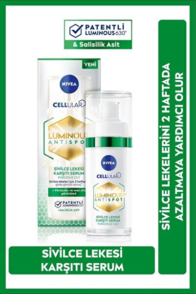 NIVEA Luminous630 Anti-Acne Blemish Serum for Combination and Oily Skin 30 ml...