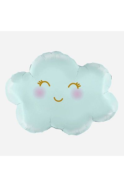 aşkın concept Smile Cloud Foil - Blue Colored Balloon Smiling