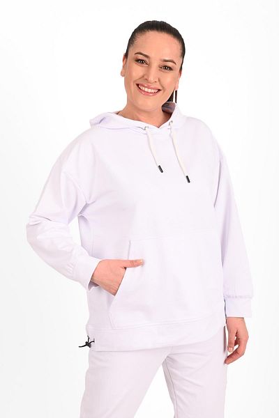 Koza Butik Γυναικείο Σετ Φούτερ με κουκούλα Plus Size 3658-23