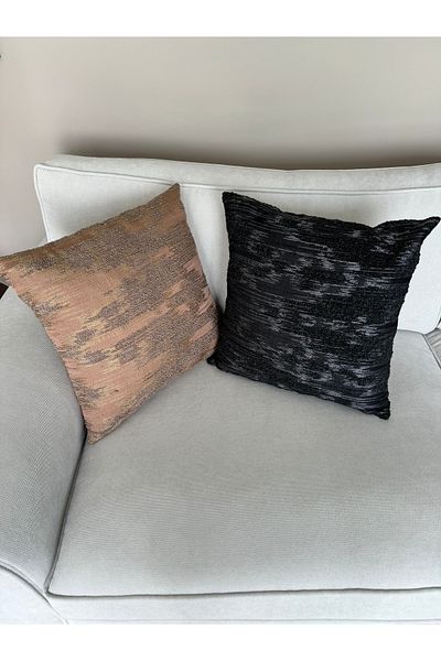 Karma Home Двустранна калъфка за възглавница с жакардов мотив от серия FER, първокласна