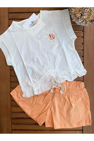 Baby BabyAden Collar Embroidery Embroidered / Printed / Apple Shorts Casual Cotton Girls' Set