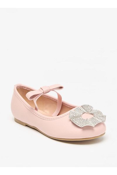 Juniors Embellished Round Toe Slip-On Ballerina Shoes
