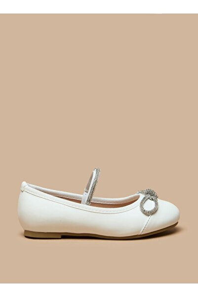 Juniors Bow Accent Slip-On Round Toe Ballerina Shoes