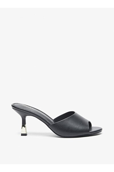 Celeste Women's Solid Slip-On Sandals with Stiletto Heels