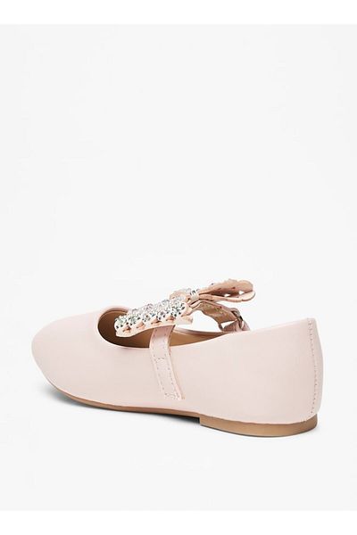 Flora Bella by Shoexpress Embellished Bow Applique Mary Jane Shoes
