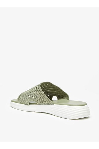 Flora Bella by Shoexpress Textured Slip-On Flatform Sandals