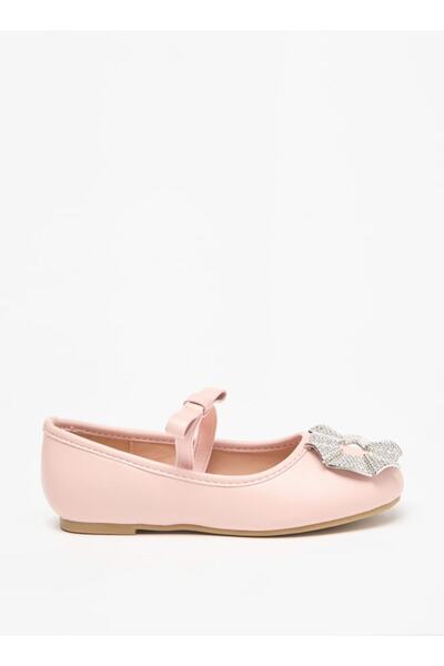 Juniors Embellished Round Toe Slip-On Ballerina Shoes