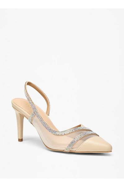 Celeste Women's Embellished Slip-On Sandals with Stiletto Heels