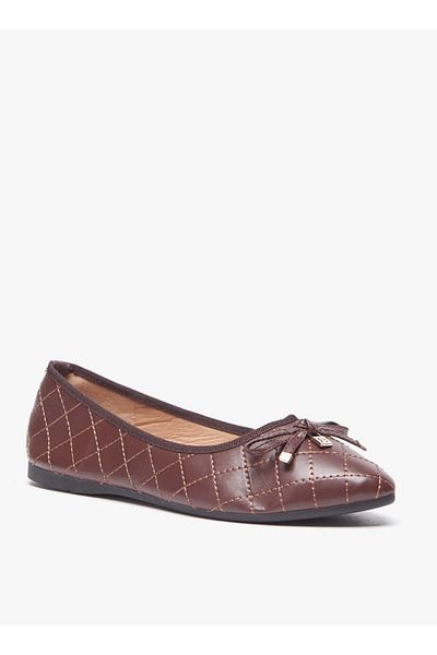 Flora Bella by Shoexpress Bow Accent Slip-On Pointed Toe Ballerina Shoes