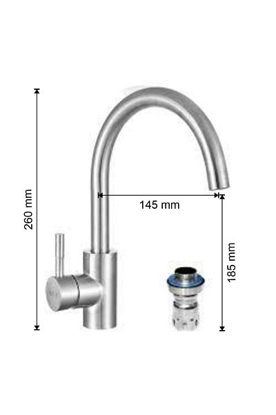 Elallar Steel Inozy Sink Faucet - Stainless
