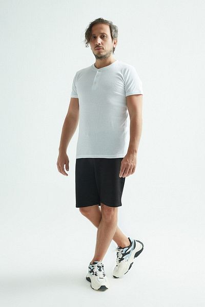 Erdem Men's Ribbed T-shirt Buttoned Camisole Undershirt 1125